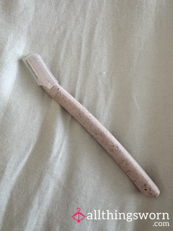 Used Facial Hair Razor, Peach Fuzz Facial Hair And A Video Of Hair Removal