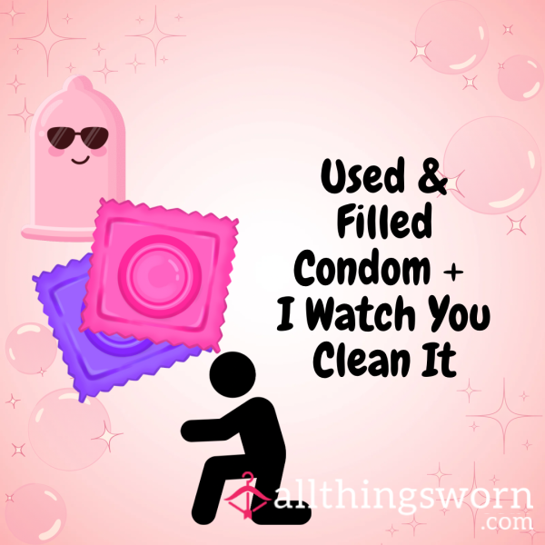 🍓 Used & Filled Condom + I Watch You Clean It 🍓