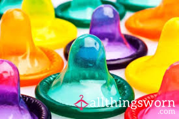 Used Filled Condoms