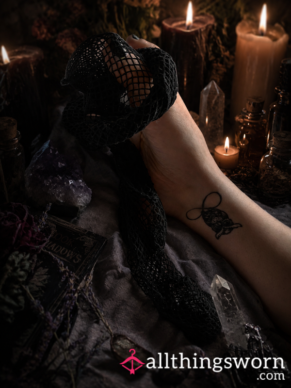 Used Fishnet Tights | Ripped, Smelly & Soaked In Your Gothic MILF's Essence
