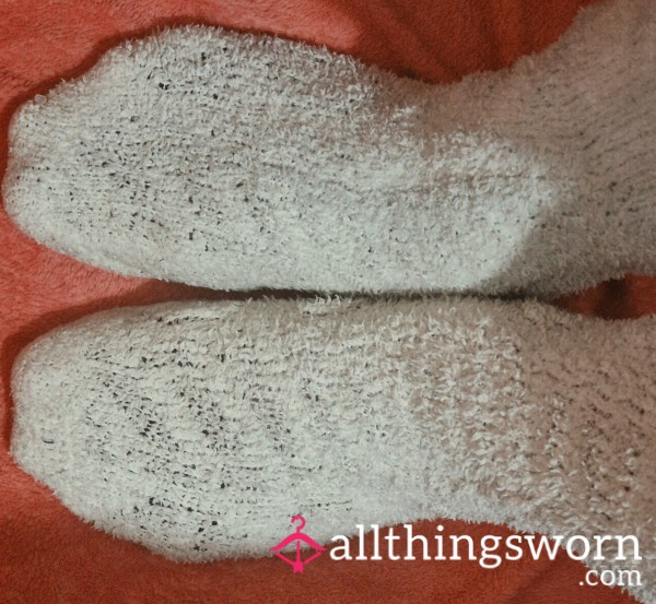 Fluffy White Socks
