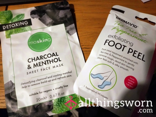 Used Foot Mask Or Face Mask You Pick,