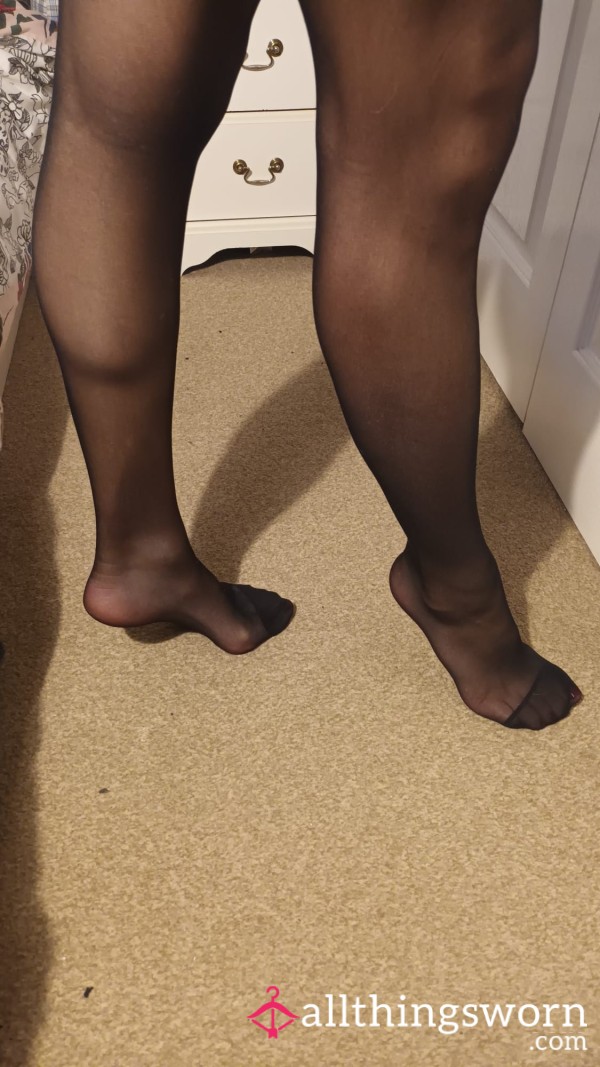 Used Glossy Pantyhose, Worn All Day....