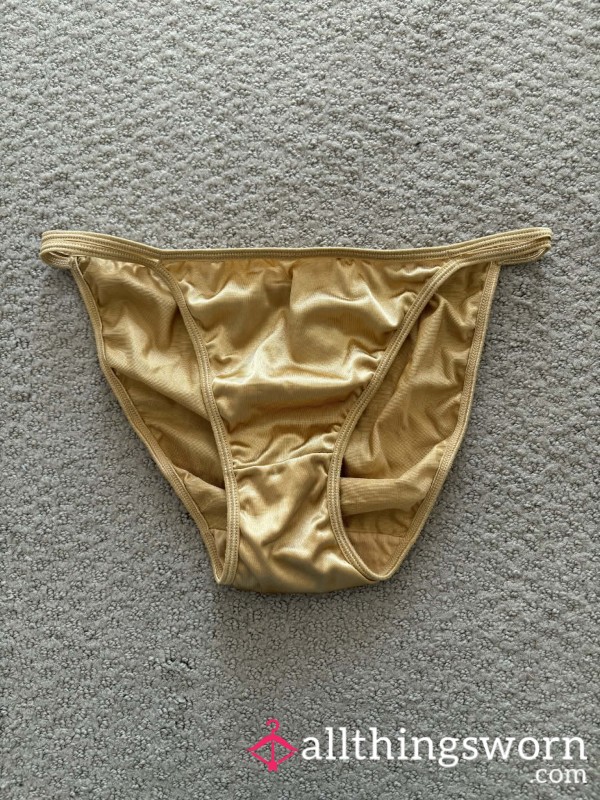 Used Gold Satin Panties
