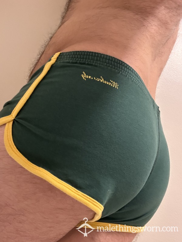 Used Green 70's Camp Style Shorts, S**y As Hell