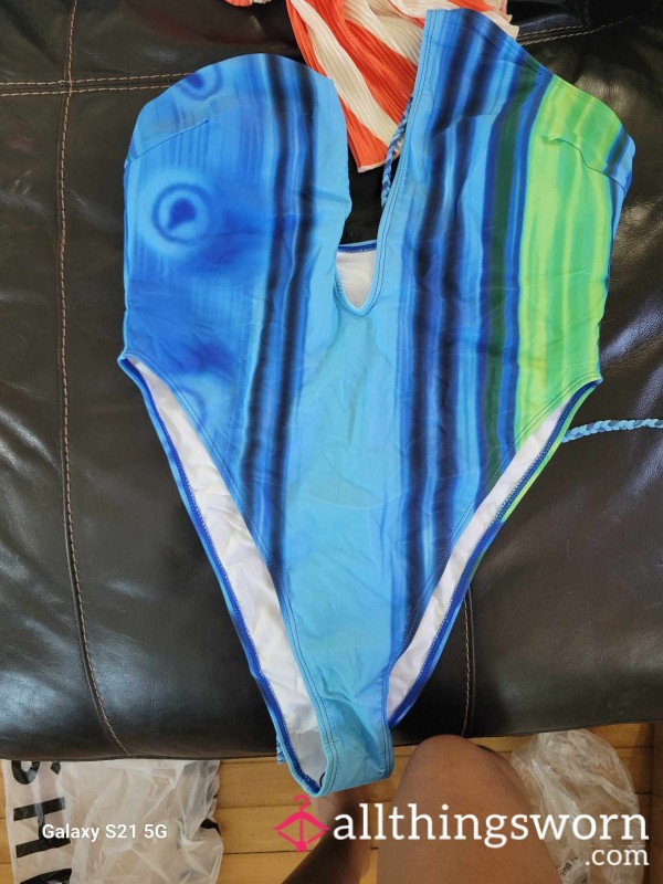 Used Green And Blue One Piece