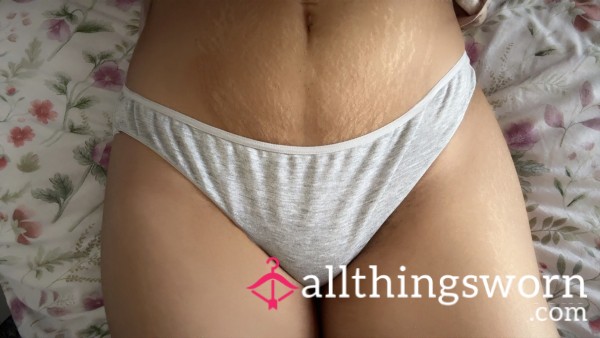 Used Grey Full Back Panties