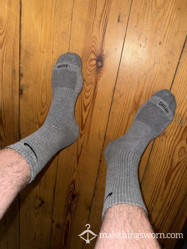 Used Grey Nike Socks