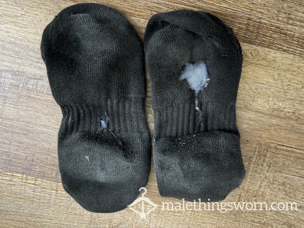 Socks - Unknown - Black - Heavily Used With C*m