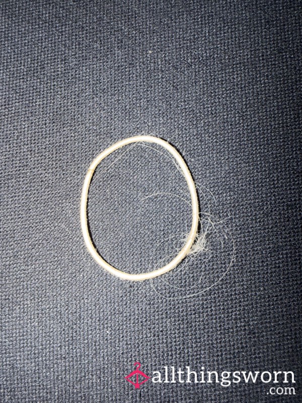 Used Hair Tie With Hair In It