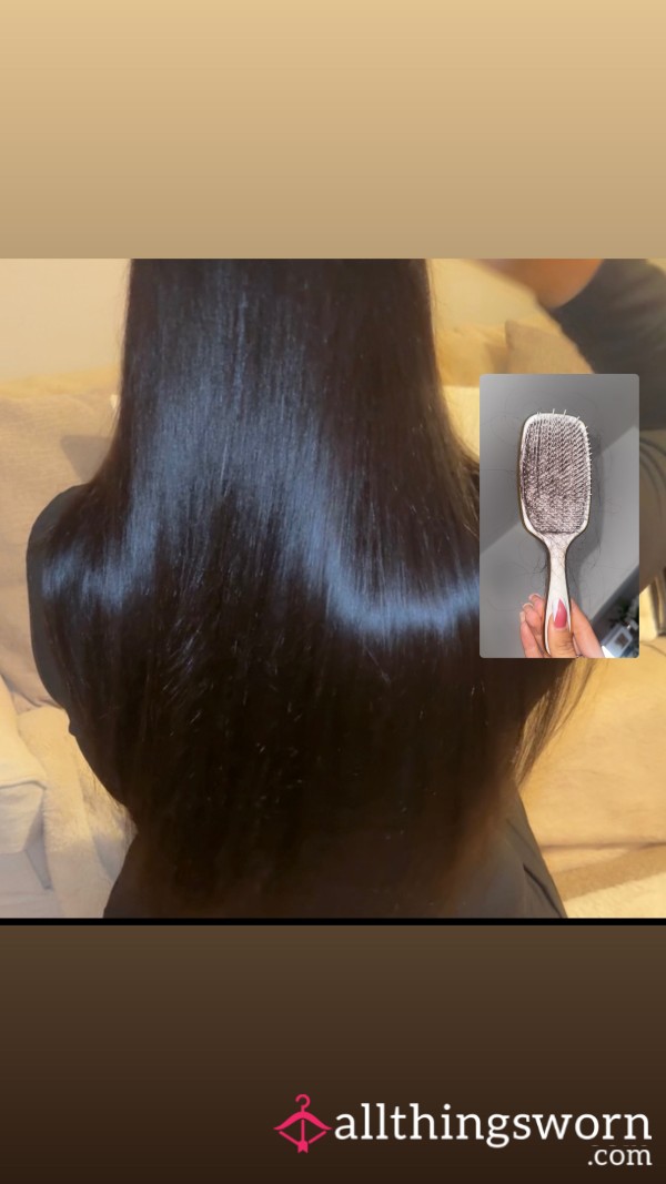 USED HAIRBRUSH THICK HISPANIC HAIR 🖤