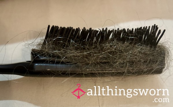 Used Hairbrush With Hair