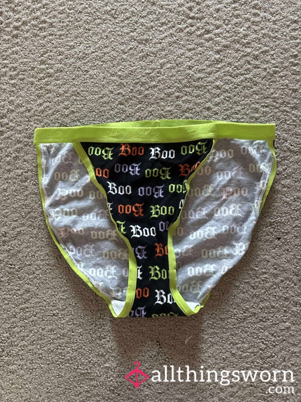 Used Halloween Boo Panties 💚🧡