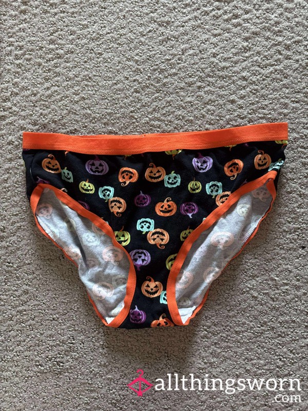 Used Halloween Pumpkin Panties 🎃