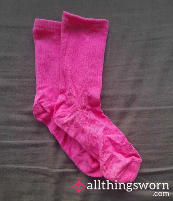 Used Hot Pink Socks