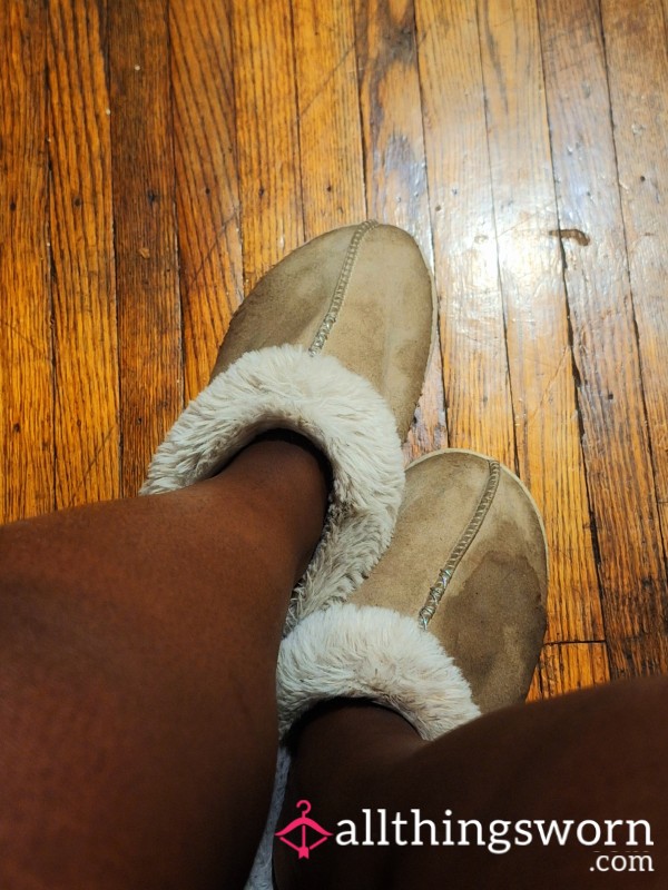 Used House Slippers – Heavy Sweat, Toe Jam Funky