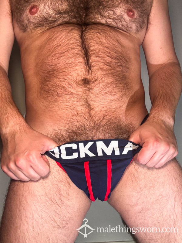 Used JOCKMAIL Jockstrap (Navy/Red)