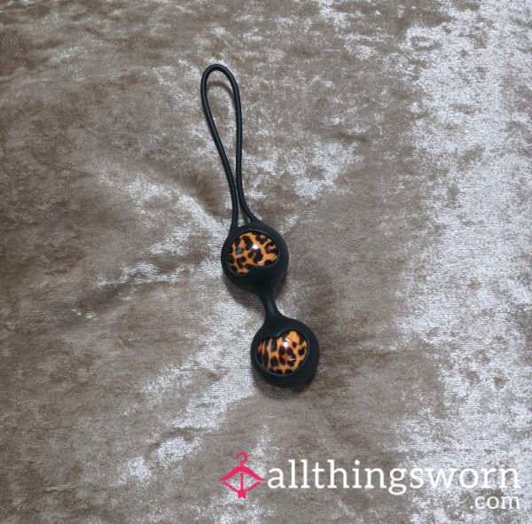 Leopard Print Kegel Balls – Worn & Ready After A Long Day 🐆