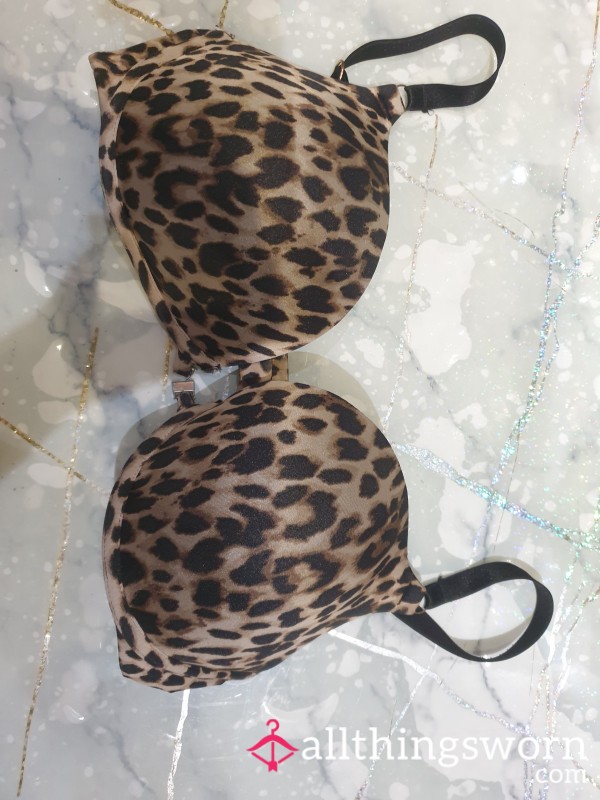 Used Leopard Print Push Up Bra