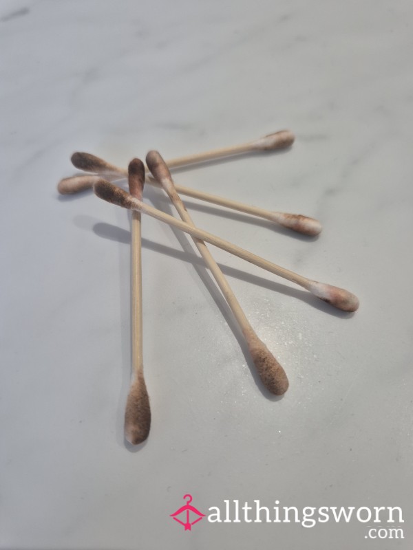 Used Lip Stain Cotton Buds