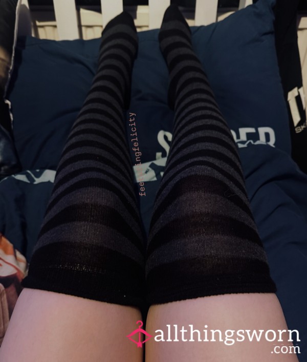 Used Long Striped Socks