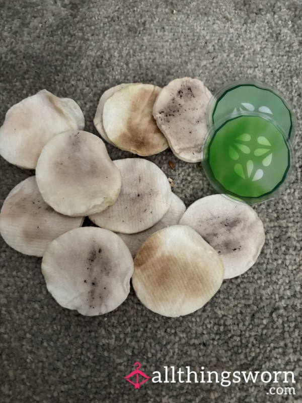 Used Make Up Pads And Eye Coolers