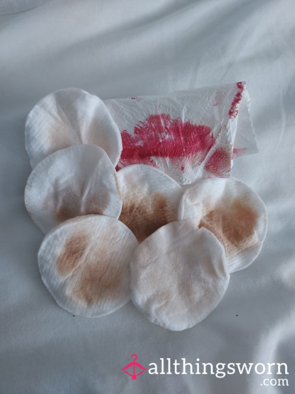 Used Make Up Removal Pads