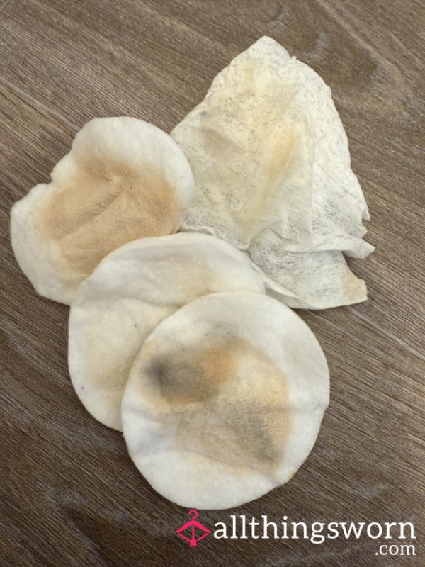 Used Makeup Wipes/ Cotton Pads