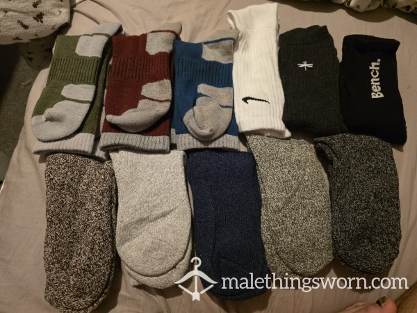 Used Men's Socks – Pick Your Pair From My Worn Collection (Size 11 Feet)