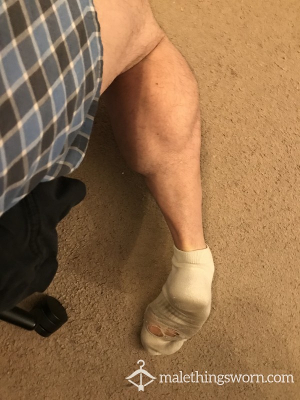 Used Men's Socks. Well Used With Holes Forming On Souls.