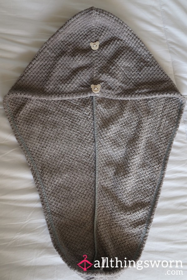 Used Microfiber Hair Towel