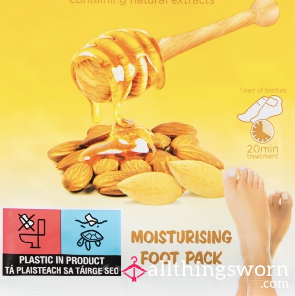 Used Moisturising Foot Pack - (almond And Honey) Sealed For Freshness