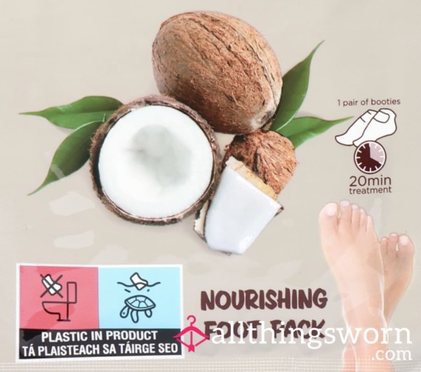 Used Moisturising Foot Pack - (coconut) Sealed For Freshness.