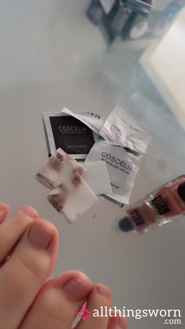 Used Nail Varnish Remover Pads - Deep Purple 🦇