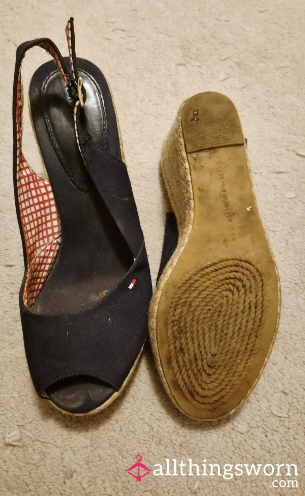 Used Navy Tommy Hilfiger Wedges