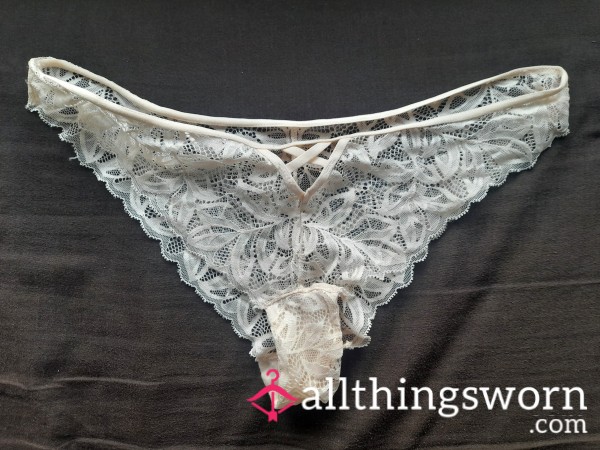 Used Nude Lace Panties