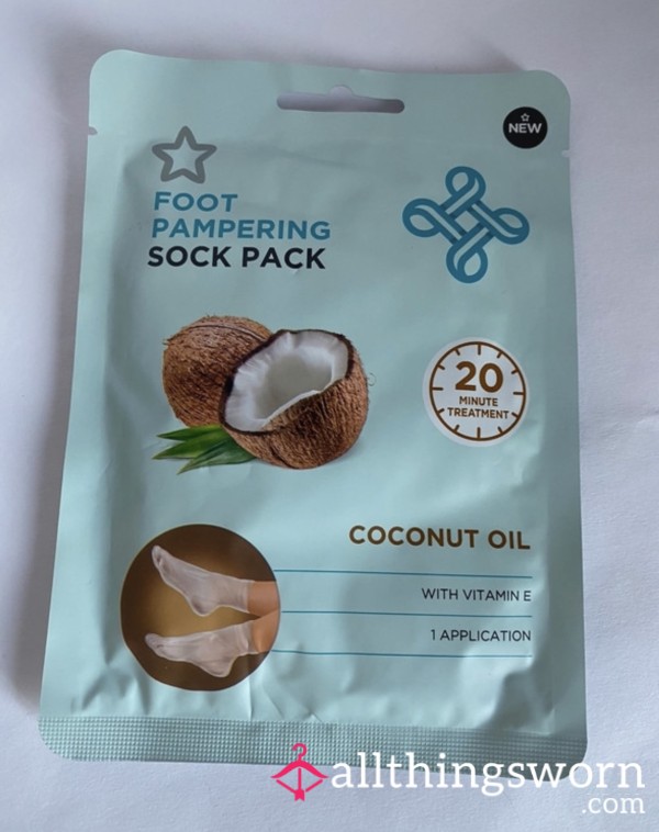 Used Pampered Feet Masks