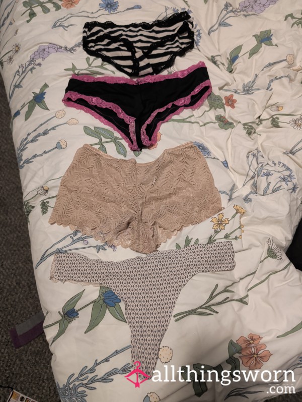 Used Panties – Worn During Real-Life Activities | Multiple Styles