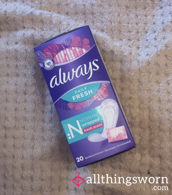 Used Panty Liners Worn For The Day