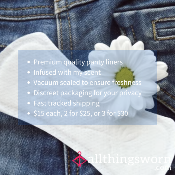 USED PANTY LINERS: Worn Panty Liners For A Personal & Intimate Connection