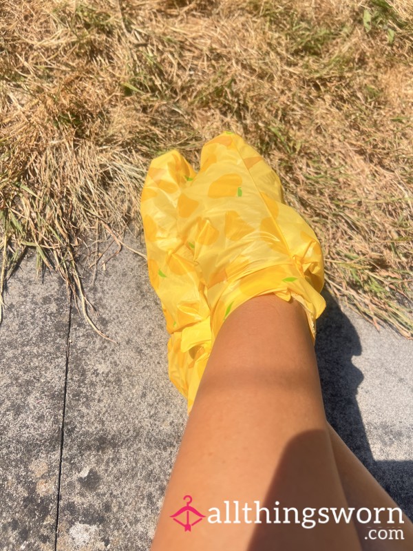 Used Peach Sorbet Foot Socks