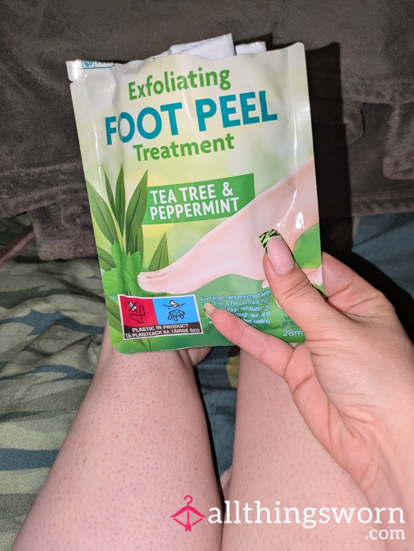 Used Peppermint Foot Mask Booties 👣 Indulge In My Tingles
