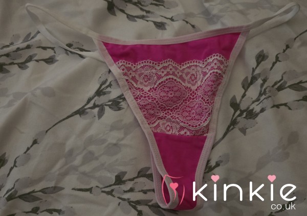 Worn Pink And White G String