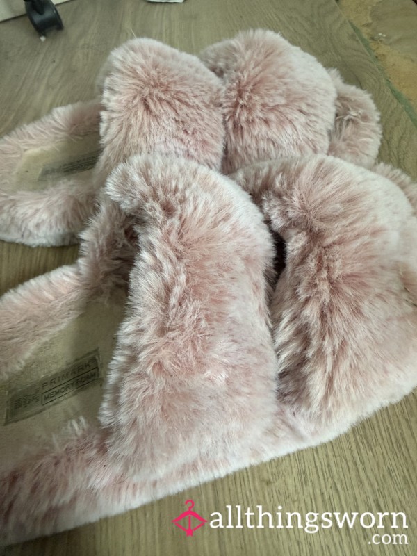 Used Pink Fluffy Yummy Slippers