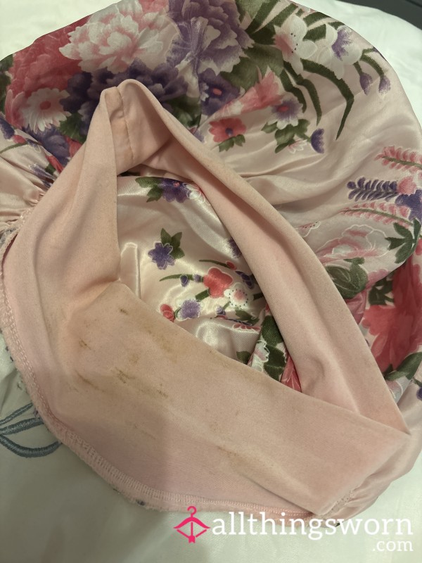 Used Pink Hair Bonnet