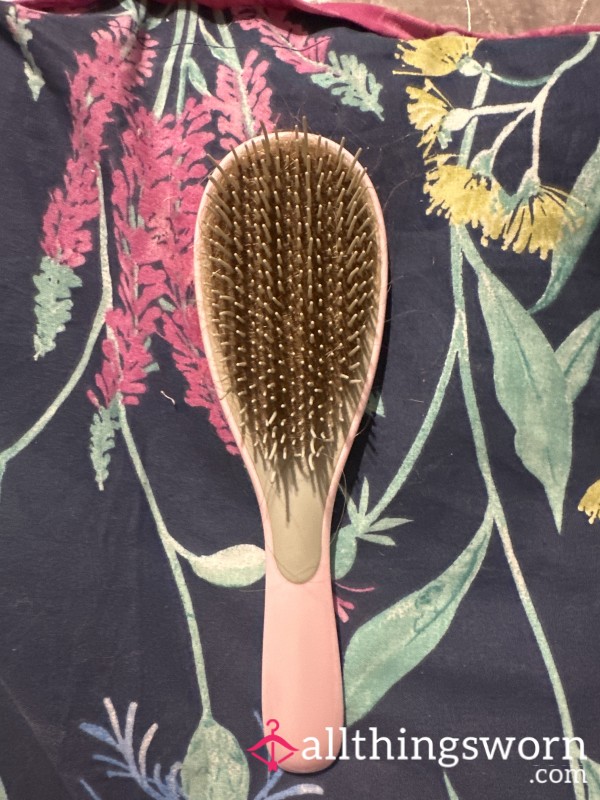 Used Pink Hair Brush