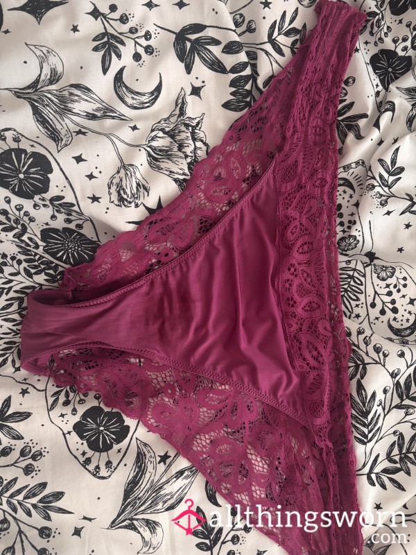 Used Pink Lace Panties