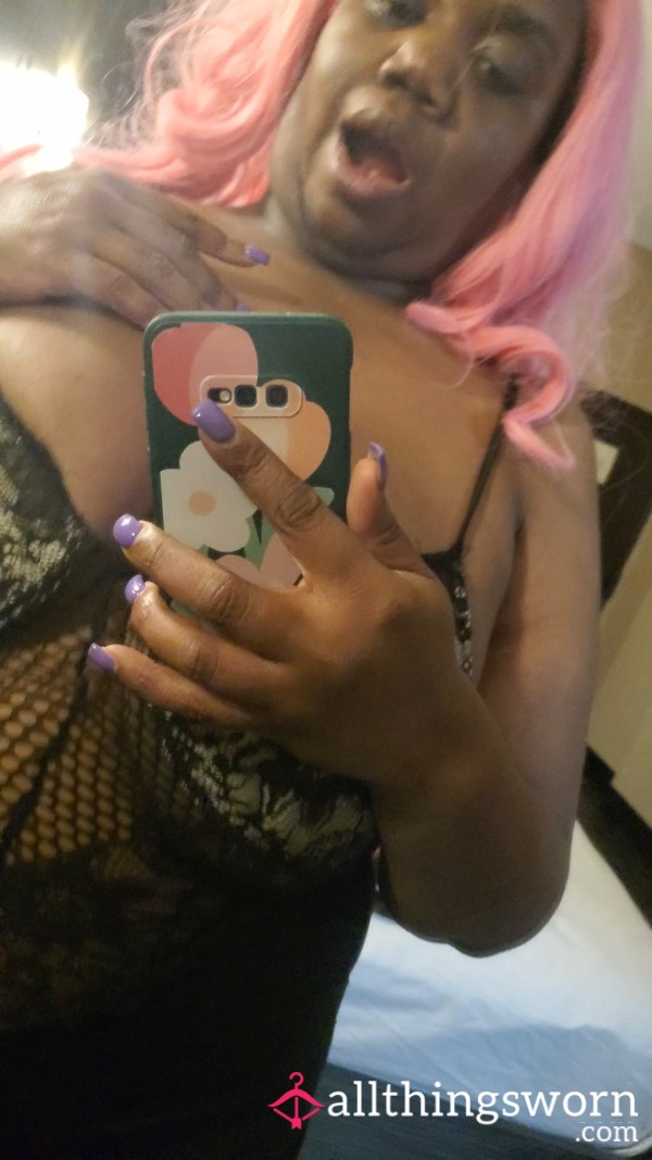 Used Pink Synthetic Wig