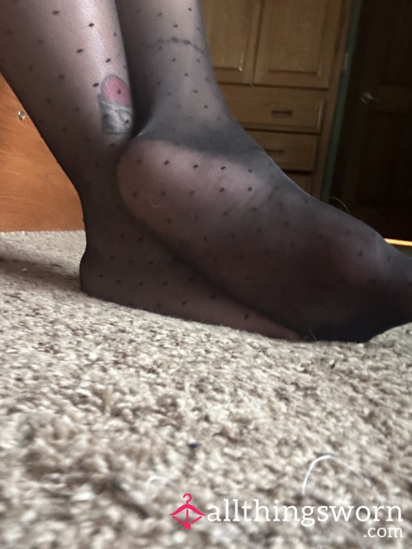 Used Polka Dot Pantyhose