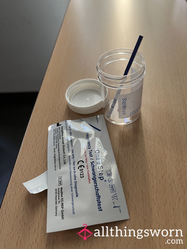 Used Pregnancy Test Strip